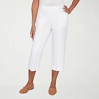 Alfred Dunner Womens Straight Capri Pant