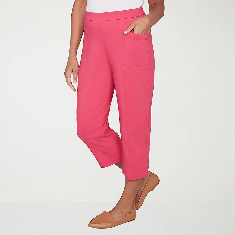 Alfred Dunner Womens Straight Capri Pant