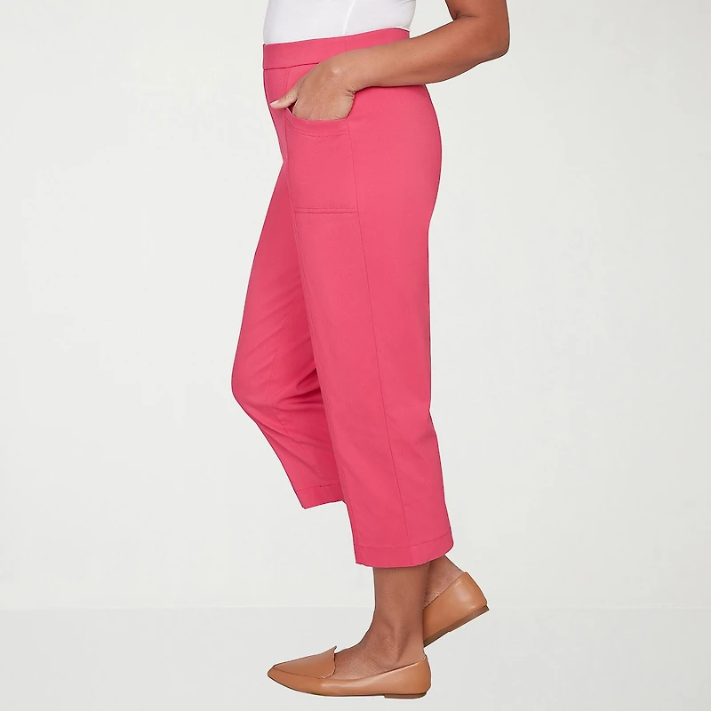 Alfred Dunner Womens Straight Capri Pant