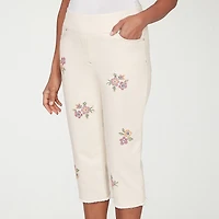 Alfred Dunner Beachcomber Womens Straight Capri Pant