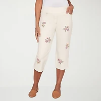 Alfred Dunner Beachcomber Womens Straight Capri Pant