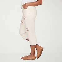 Alfred Dunner Beachcomber Womens Straight Capri Pant