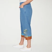 Alfred Dunner Beachcomber Womens Plus Straight Capri Pant
