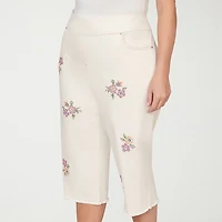 Alfred Dunner Beachcomber Womens Plus Straight Capri Pant