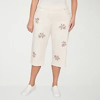 Alfred Dunner Beachcomber Womens Plus Straight Capri Pant