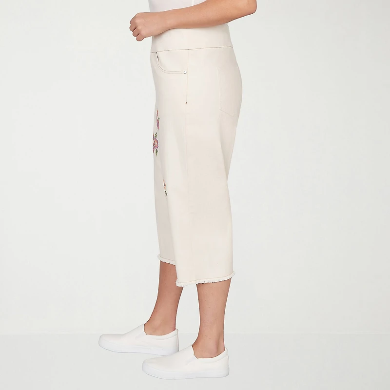 Alfred Dunner Beachcomber Womens Plus Straight Capri Pant