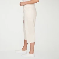 Alfred Dunner Beachcomber Womens Plus Straight Capri Pant