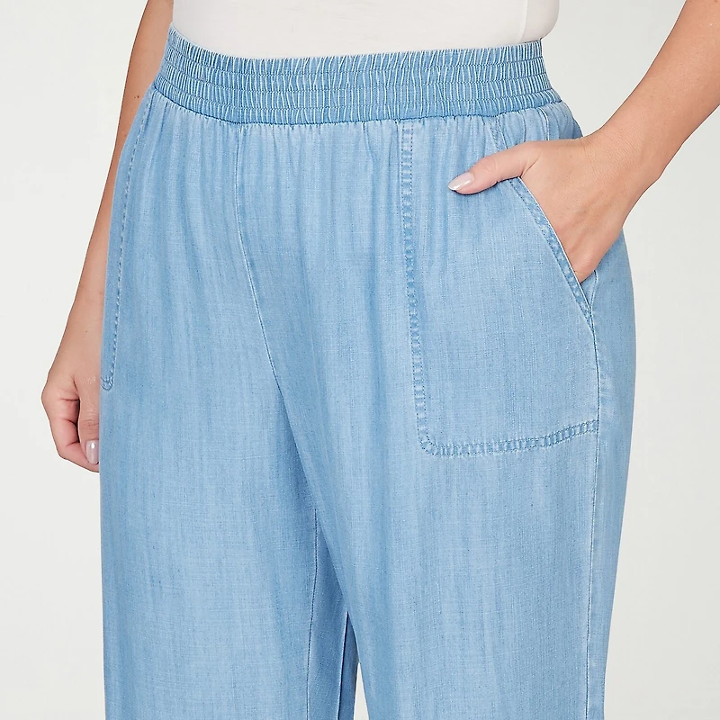 Alfred Dunner Beachcomber Womens Plus Straight Ankle Pant