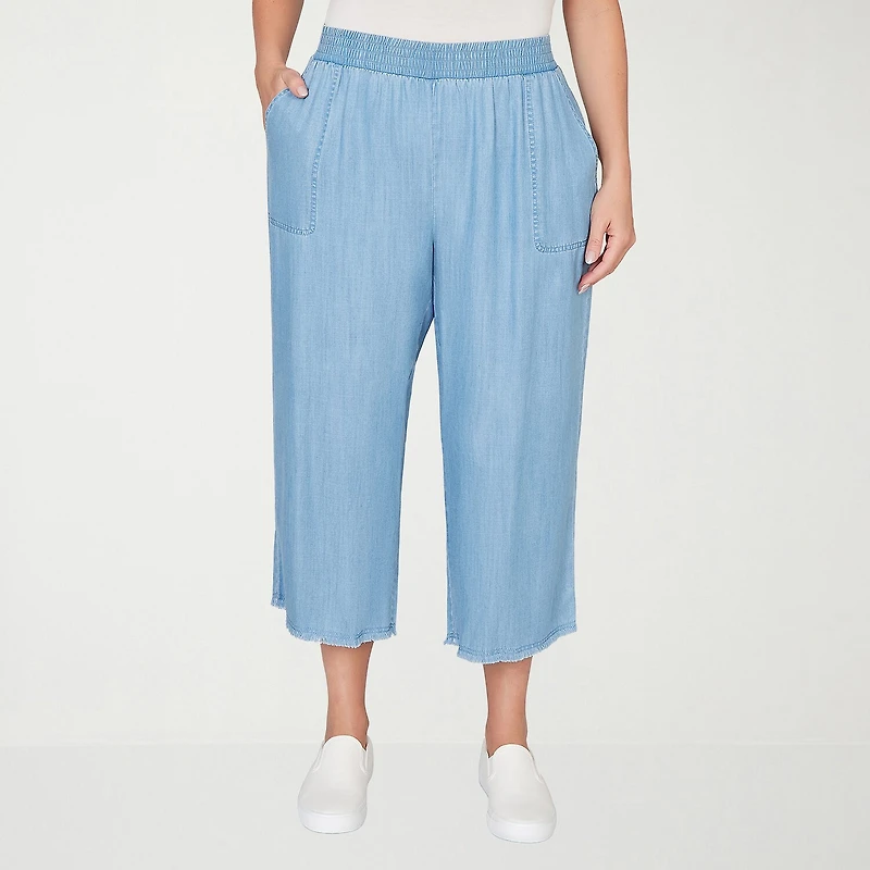 Alfred Dunner Beachcomber Womens Plus Straight Ankle Pant
