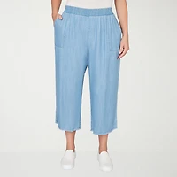Alfred Dunner Beachcomber Womens Plus Straight Ankle Pant