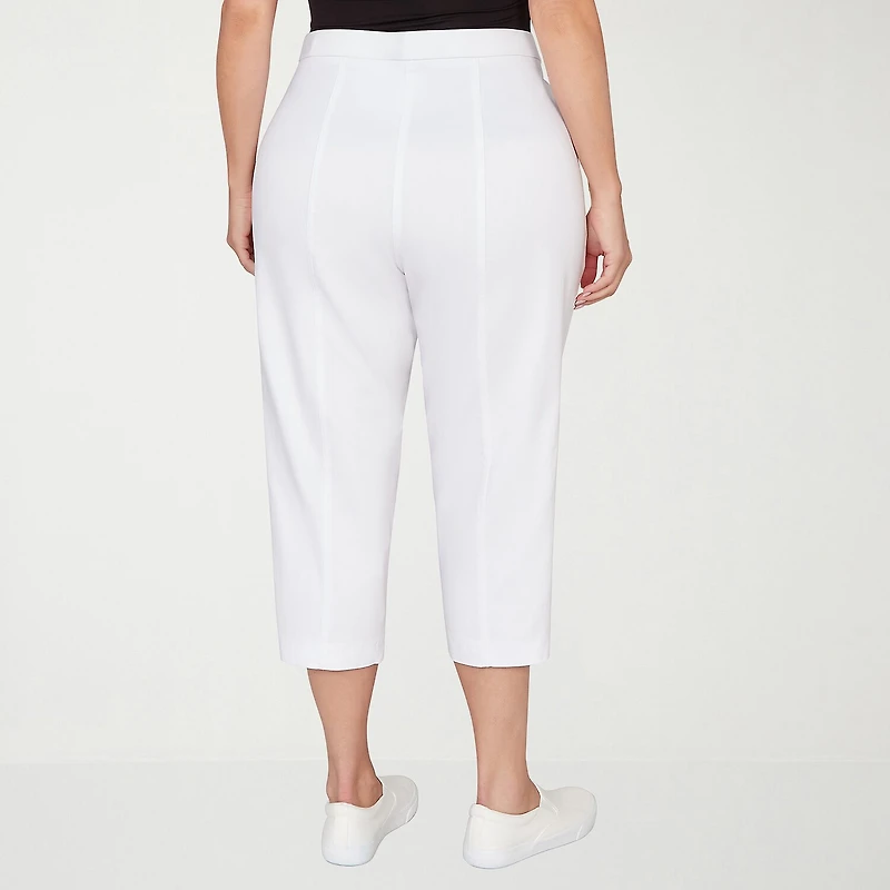 Alfred Dunner Womens Plus Straight Capri Pant