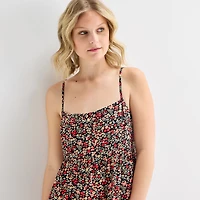 Hurley Womens Juniors Straight Neck Sleeveless Sundress