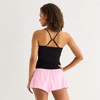 Arizona Womens Juniors Built Bra Scoop Neck Sleeveless Camisole