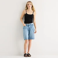 Arizona Womens Juniors Scoop Neck Sleeveless Tank Top