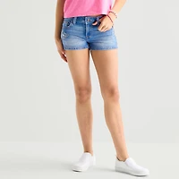 Thereabouts Little & Big Kid Girls Adjustable Waist Low Rise Denim Short