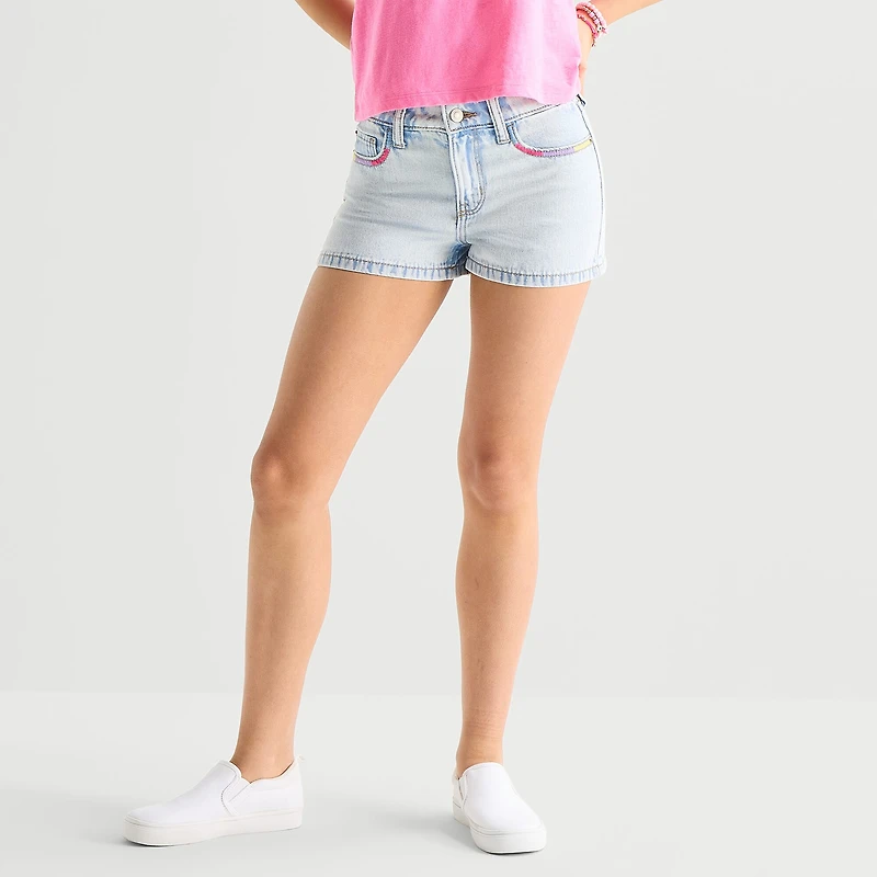 Thereabouts Little & Big Kid Girls Adjustable Waist Denim Short