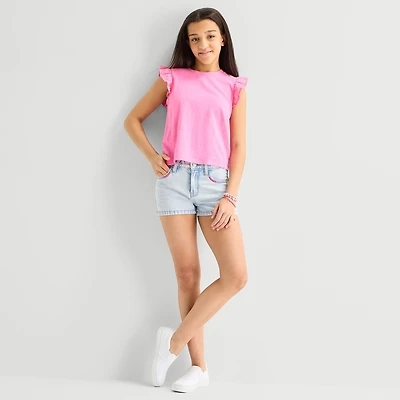 Thereabouts Little & Big Kid Girls Adjustable Waist Denim Short
