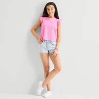 Thereabouts Little & Big Kid Girls Adjustable Waist Denim Short