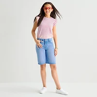 Thereabouts Little & Big Kid Girls Adjustable Waist Denim Short