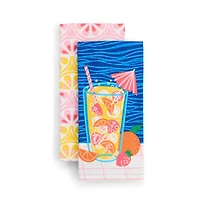 Layerings Summer Drinks  2-pc. Kitchen Towel Set