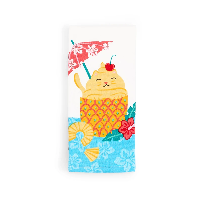 Layerings Pineapple Cat 2-pc. Kitchen Towel Set