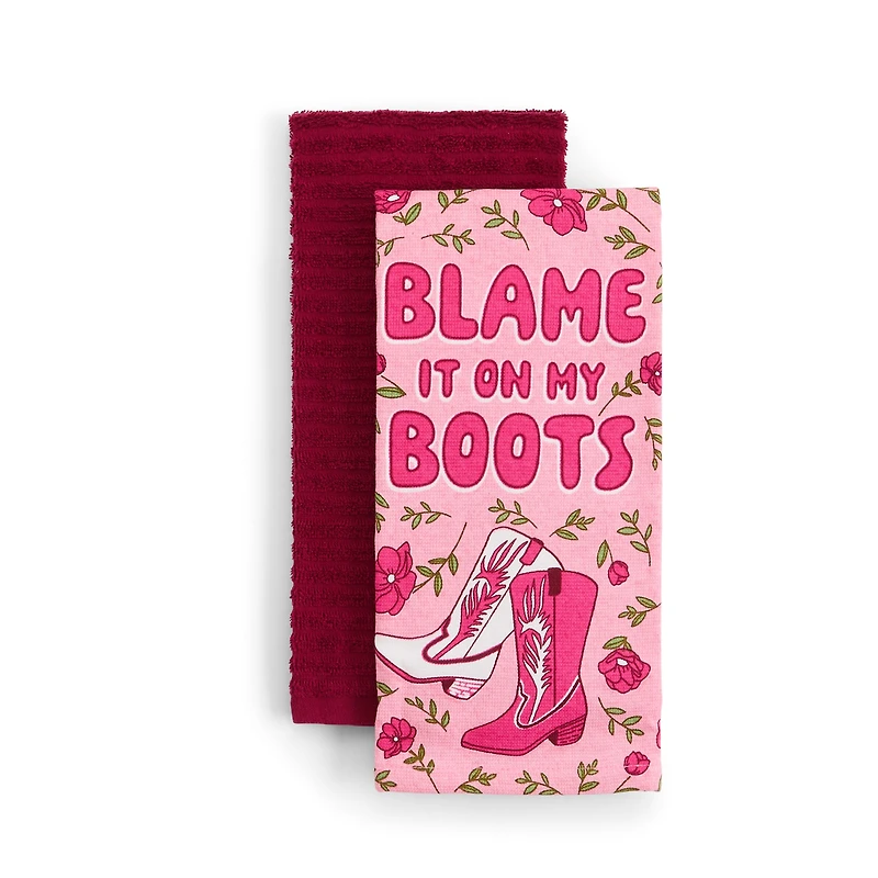 Layerings Summer Boots 2-pc. Kitchen Towel Set