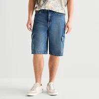 Arizona Baggy Fit Cargo Pocket Mens 12" Denim Short