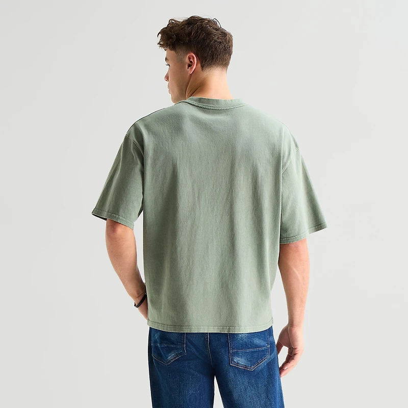Arizona Mens V Neck Short Sleeve Boxy Fit Graphic T-Shirt