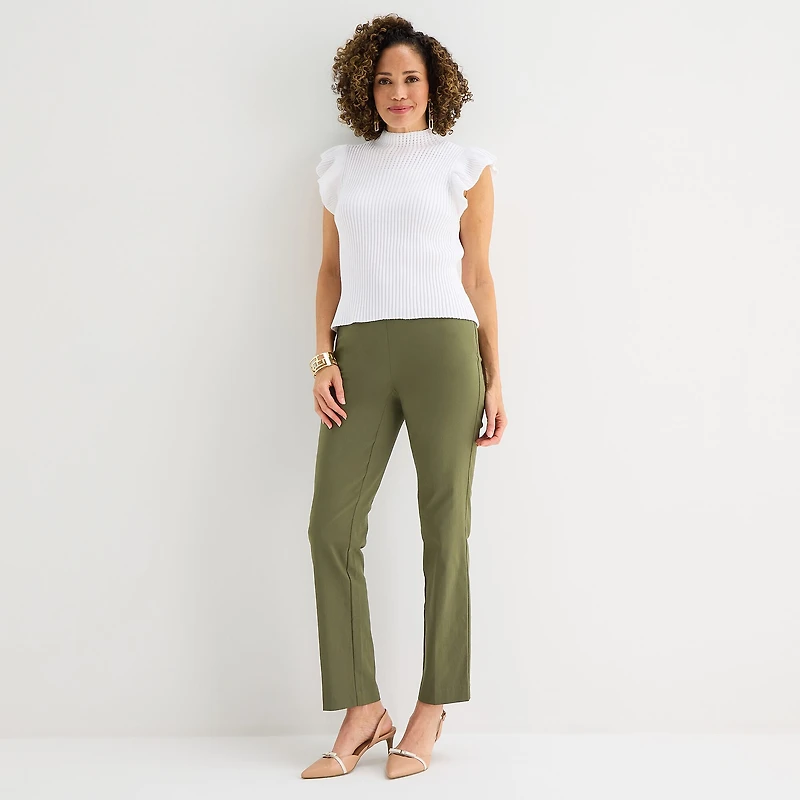 Liz Claiborne Lisa Womens Tall Straight Pull-On Pant
