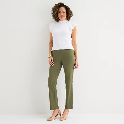Liz Claiborne Lisa Womens Tall Straight Pull-On Pant