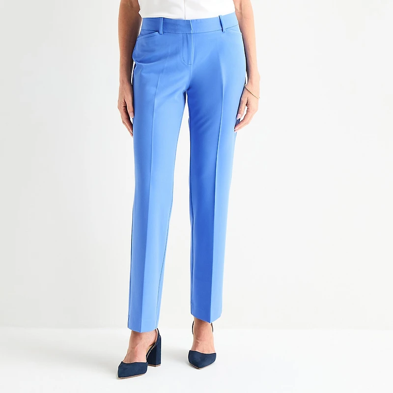 Liz Claiborne Audra Womens Tall Straight Mid Rise Trouser