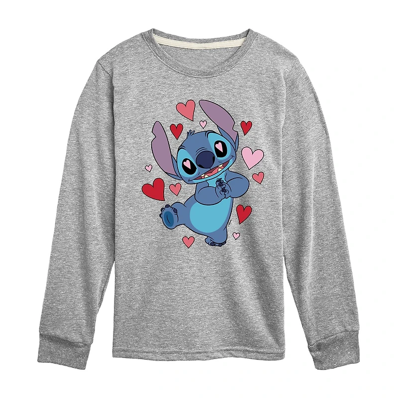 Disney Collection Little & Big Kid Boys Crew Neck Long Sleeve Regular Fit Graphic T-Shirt