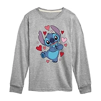 Disney Collection Little & Big Kid Boys Crew Neck Long Sleeve Regular Fit Graphic T-Shirt