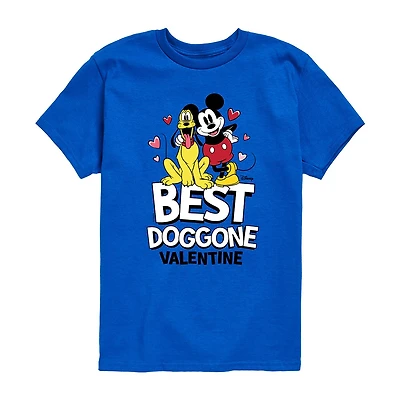 Disney Collection Little & Big Kid Boys Crew Neck Short Sleeve Regular Fit Mickey and Friends Graphic T-Shirt