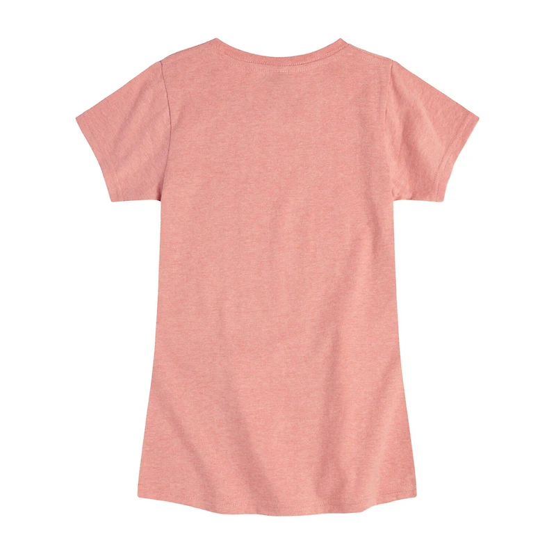 Disney Collection Little & Big Kid Girls Crew Neck Short Sleeve Regular Fit Minnie Mouse Graphic T-Shirt