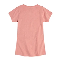 Disney Collection Little & Big Kid Girls Crew Neck Short Sleeve Regular Fit Minnie Mouse Graphic T-Shirt