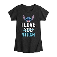 Disney Collection Little & Big Kid Girls Crew Neck Short Sleeve Regular Fit Graphic T-Shirt