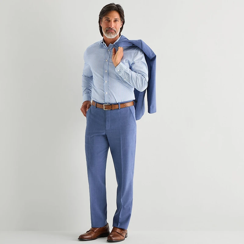 Stafford Smart Tech Mens Classic Fit Flat Front Suit Pant
