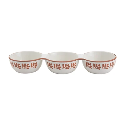 Jenny Martinez 3-Section Stoneware Serving Bowl