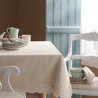 Lenox French Perle Linen Tablecloth
