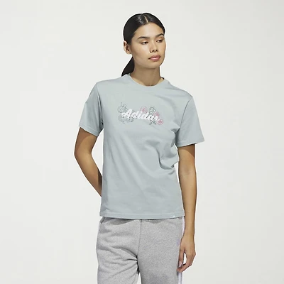 adidas Womens Crew Neck Short Sleeve Active T-Shirt