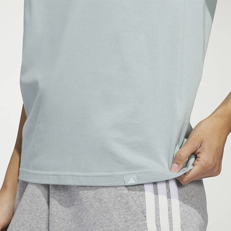 adidas Womens Crew Neck Short Sleeve Active T-Shirt
