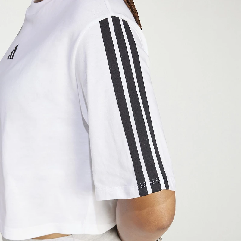 adidas Womens Crew Neck Short Sleeve Active Crop Top