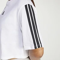 adidas Womens Crew Neck Short Sleeve Active Crop Top