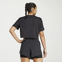 adidas Womens Crew Neck Short Sleeve Active Crop Top