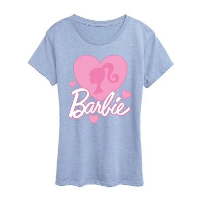 Love Hearts Womens Crew Neck Short Sleeve Classic Fit Barbie Graphic T-Shirt