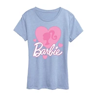 Love Hearts Womens Crew Neck Short Sleeve Classic Fit Barbie Graphic T-Shirt