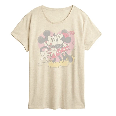 Womens Crew Neck Short Sleeve Classic Fit Mickey and Friends Graphic T-Shirt
