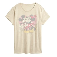Womens Crew Neck Short Sleeve Classic Fit Mickey and Friends Graphic T-Shirt