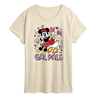 Gal Pals Womens Crew Neck Short Sleeve Classic Fit Minnie Mouse Graphic T-Shirt